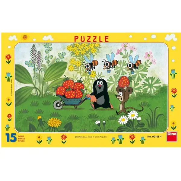 Dino Puzzle Krtko na výlete 15 dielikov