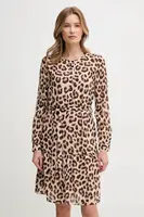 Šaty OUI béžová barva, midi, 91807