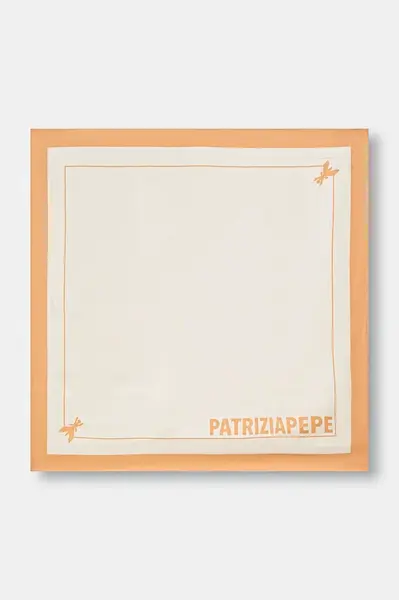 Hedvábný šátek Patrizia Pepe dámský, černá barva, 8F0081 A4X1