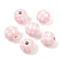 Christmas Printed Schima Wood European Beads