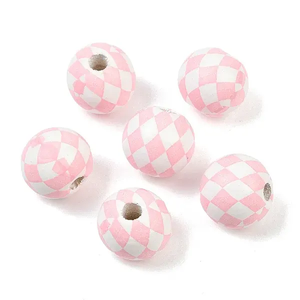 Christmas Printed Schima Wood European Beads