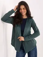 Dámská mikina s kapucí, tmavě zelená