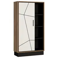 Regál Brolo BROR01 1D dub catania/černá perla/mdf bílý hg