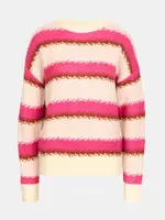 Ružový dámsky pruhovaný sveter ORSAY