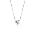Náhrdelník ze růžového zlata s diamantem ve tvaru srdce KLENOTA