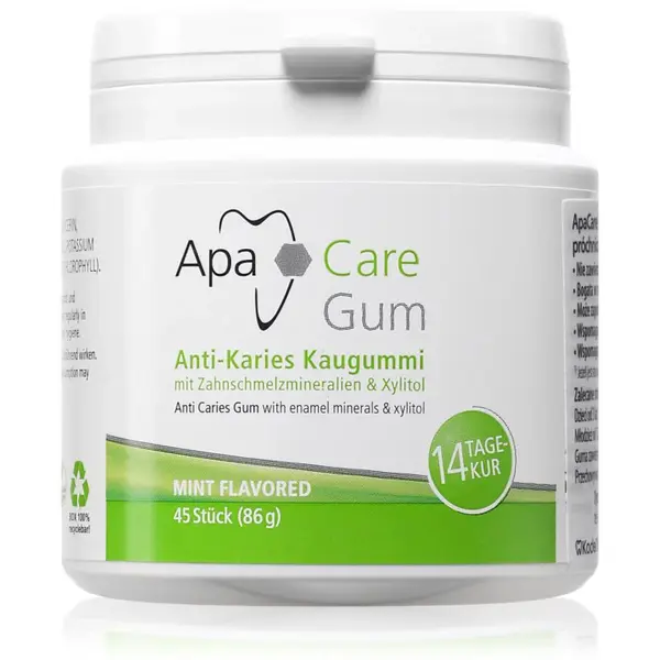 ApaCare Gum Anti Caries žvýkací guma příchuť Mint 45 ks