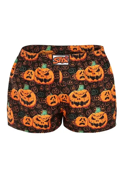 Dámske trenky art klasická guma Halloween tekvica (K1755) L