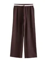 Next Nohavice  tmavohnedá / biela