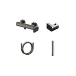 Sprchová batéria Ravak Eleganta so sprchovacím setom 150 mm grafit kartáčovaný X07S141