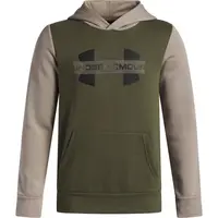 Under Armour RIVAL FLEECE COLORBLOCK Chlapčenská mikina, khaki, veľkosť L