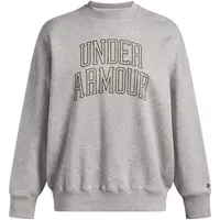 Under Armour RIVAL FLEECE VARSITY Dámska mikina, sivá, veľkosť