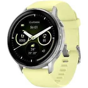 GARMIN Venu 4 stříbrný / Citron silikonový řemínek 45 mm