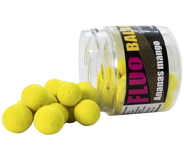 Carp inferno balanced boilie fluo 16 mm 150 ml - losos