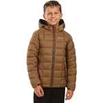KILPI REBEKI Chlapecká zateplená bunda, hnědá, velikost