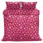 Povlečeme vše Bavlněné povlečení Vločky červené 140x200, 70x90 cm