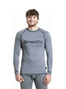 Meatfly pánské termo tričko Avery Charcoal Heather | Šedá | Velikost S