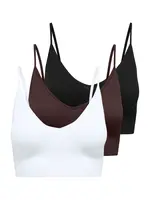 ONLY Podprsenka 'ONLVICKY'  tmavohnedá / čierna / biela