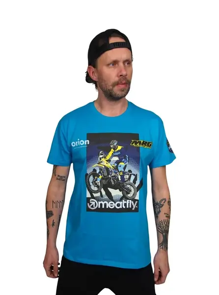 Meatfly pánské tričko MRG Blue | Modrá | Velikost M | 100% bavlna
