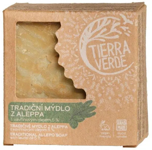 TIERRA VERDE Tradiční mýdlo z Aleppa s vavřínovým olejem 5 % 190 g