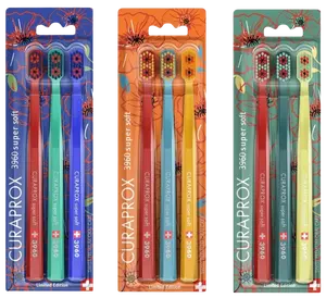 CURAPROX Zubní kartáčky CS 3960 Poppies Super soft 3 ks