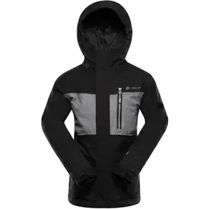 ALPINE PRO COMEDO Detská lyžiarska bunda, čierna, veľkosť 140-146