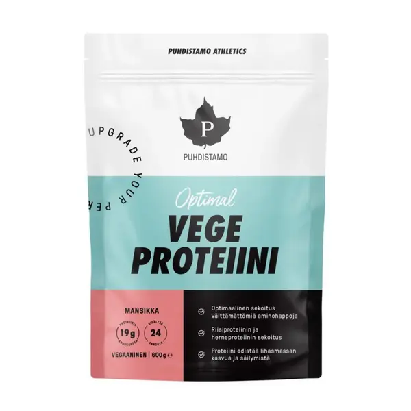 Puhdistamo Optimal Vegan Protein strawberry 600 g