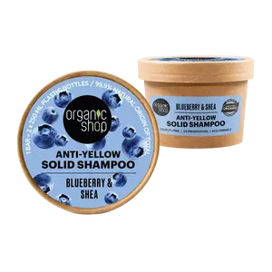 ORGANIC SHOP Tuhý šampon pro blond vlasy Borůvka a bambucké máslo 60 g