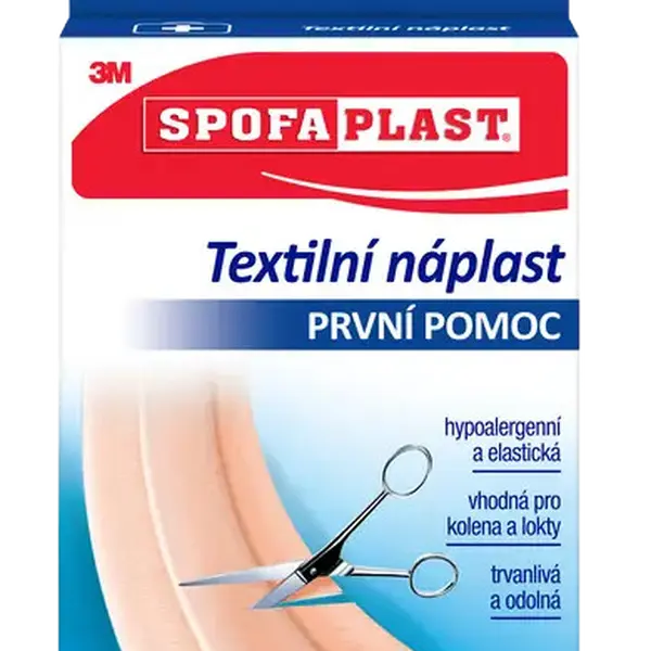 SPOFAPLAST 3M 164 Textilní elastic.náplast 1mx8cm