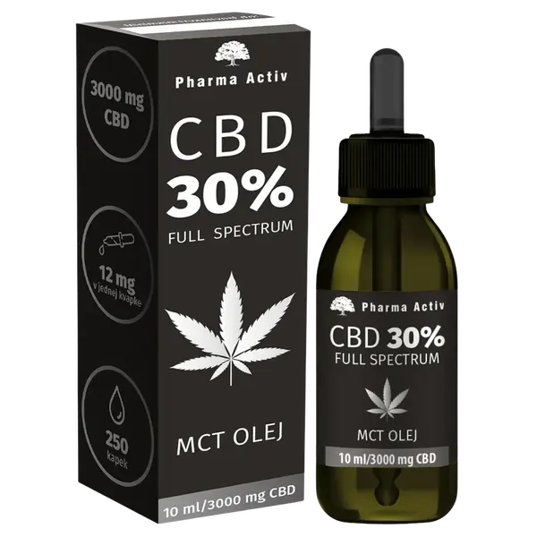 PHARMA ACTIV CBD 30% Full Spectrum MCT olej 3000mg 10 ml