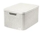 Curver Úložný box Rattan Style2 L s víkem 1 ks krémový