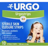 URGO STRIPS Fixační náplasťové stehy 100 x 6 mm 10 ks