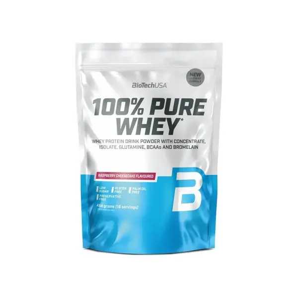 BioTech USA 100% Pure Whey 454 g malinový cheesecake