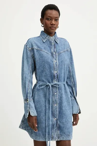 Džínové šaty BOSS Orange C SHIRTDRESS