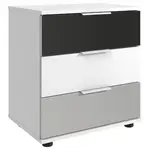 MID.YOU NOČNÍ STOLEK, šedá, bílá, světle šedá, 52/58/38 cm