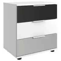 MID.YOU NOČNÍ STOLEK, šedá, bílá, světle šedá, 52/58/38 cm