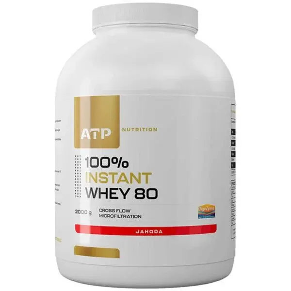ATP NUTRITION 100% INSTANT WHEY 80 CFM 2000 G JAHODA Syrovátkový protein, , velikost 2 KG