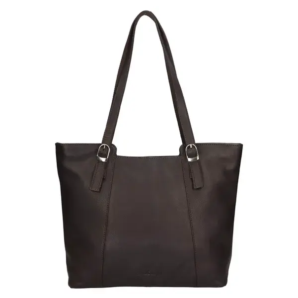 Kožená dámska kabelka cez rameno SendiDesign Marle – hnedá