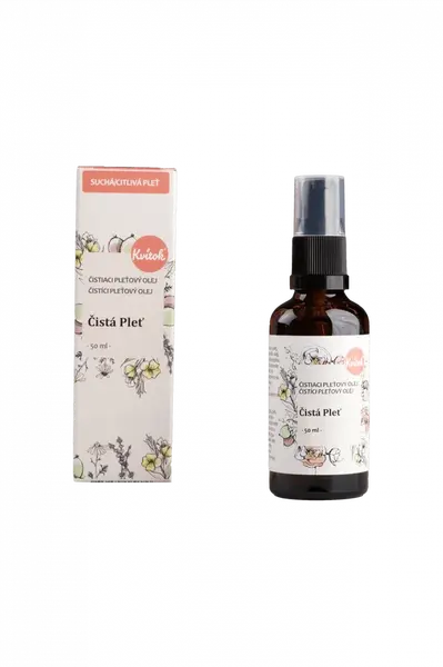 Kvitok Čisticí olej Čistá pleť pro suchou a citlivou pokožku (50 ml)