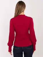 Bordová blúzka s dlhými rukávmi