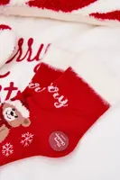 Vánoční dětské ponožky s medvídkem