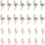28Pcs 2 Style Alloy Rhinestone Pendants