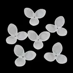 3-Petal Frosted Acrylic Bead Caps