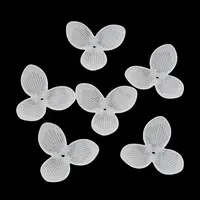3-Petal Frosted Acrylic Bead Caps