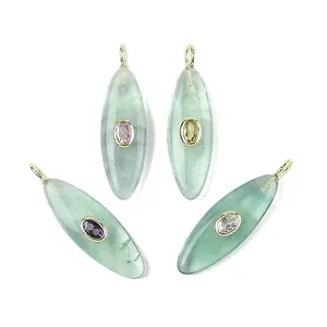 Natural Green Fluorite Pendants