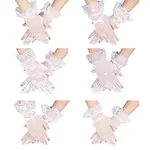 6 Pairs 6 Styles Polyester Lace Gloves