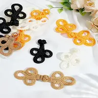 8Pcs 4 Colors Handmade Chinese Frog Knot Buttons Sets