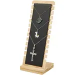 Bamboo Slant Back Necklace Organizer Display Stands