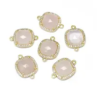 Natural Rose Quartz Links connectors