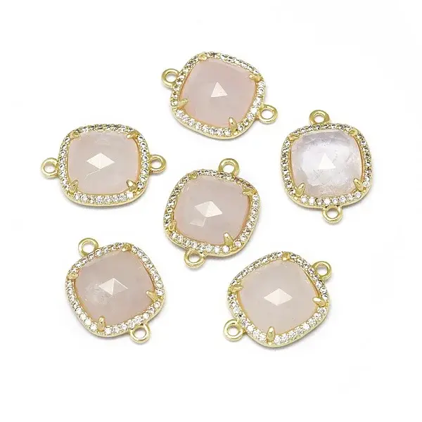 Natural Rose Quartz Links connectors