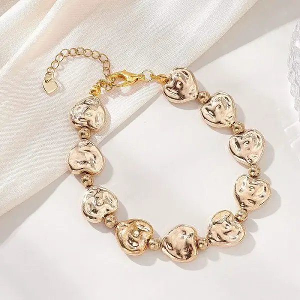 Heart CCB Plastic Beaded Bracelets